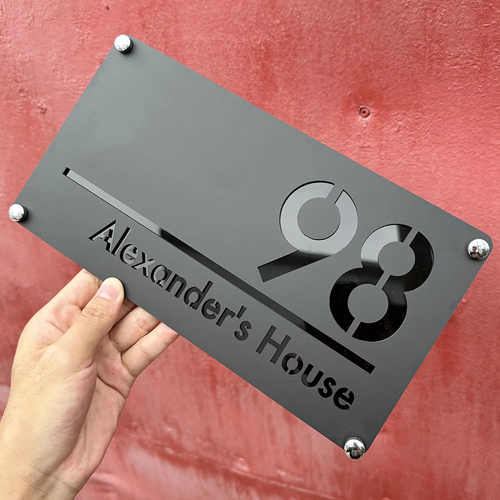 Personalized Exterior House Number Sign 3D Floating Residencial House Number