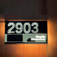 Custom Door Number Signs Modern Street Sign With LED Light & RC
