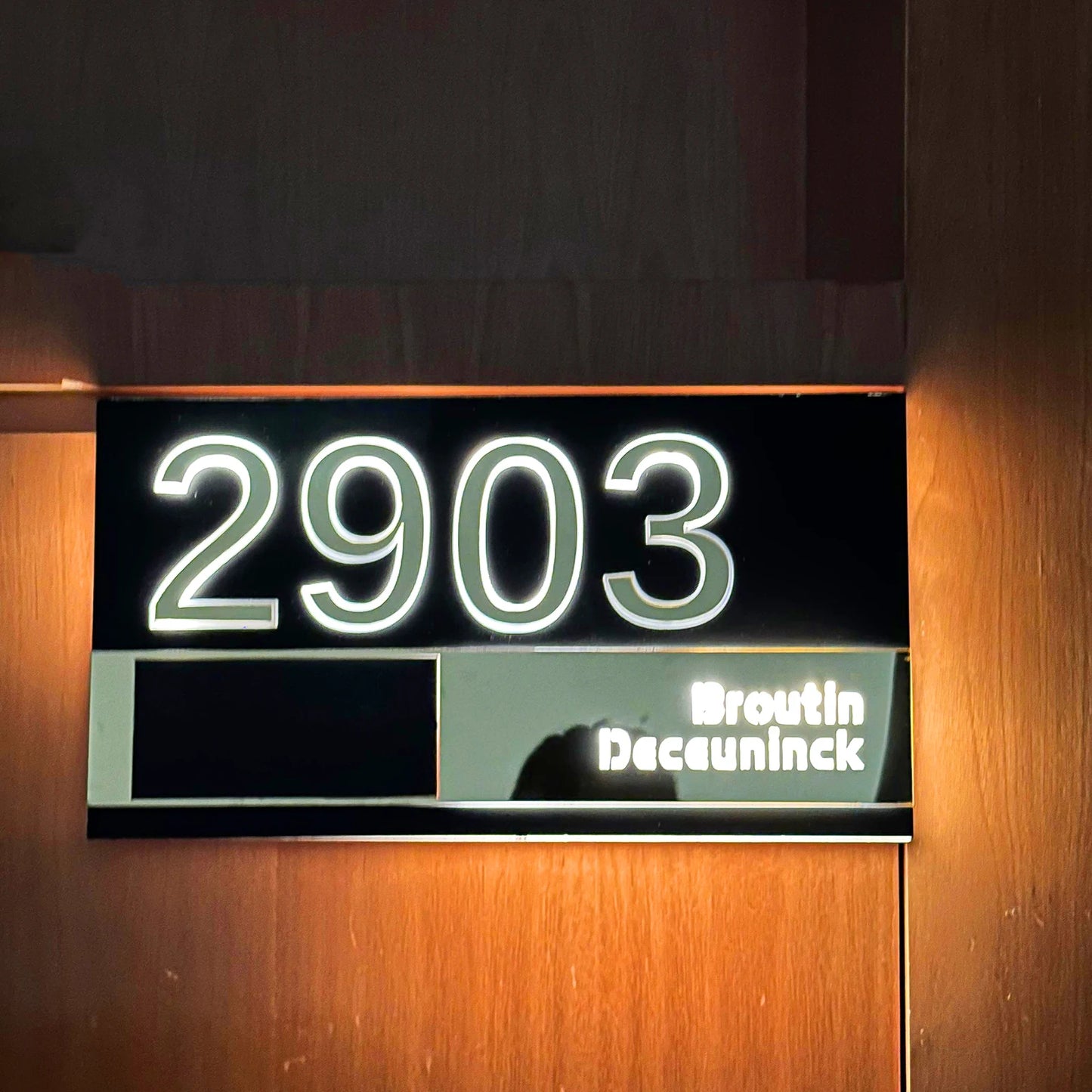 Custom Door Number Signs Modern Street Sign With LED Light & RC