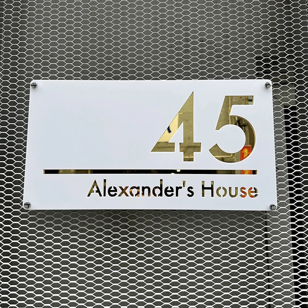Personalized Exterior House Number Sign 3D Floating Residencial House Number