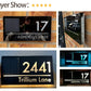 Solar Outdoor House Number 3D Laser Cut Acrylic House Name Plate Address Door Sign