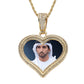 18K Gold Plated Heart Pendant - Iced Out Custom Necklace