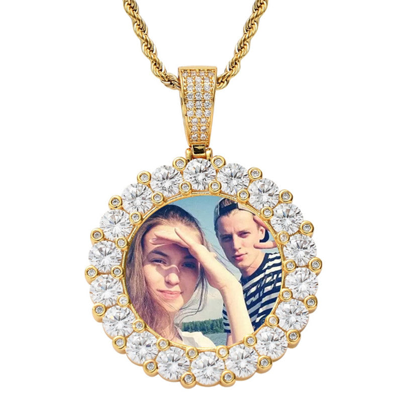 3D Circle Custom Picture Pendant