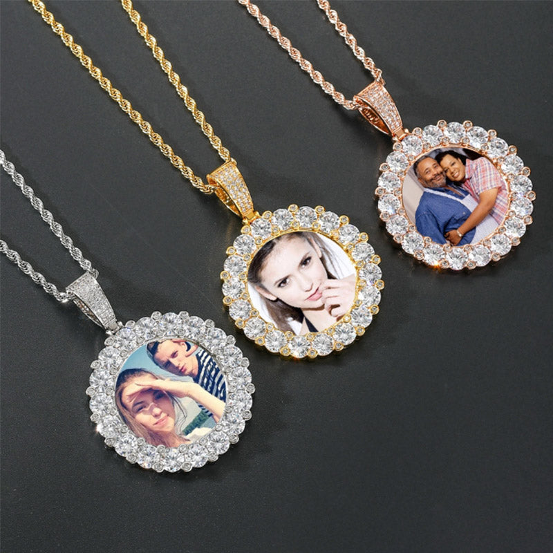 3D Circle Custom Picture Pendant