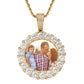 3D Circle Custom Picture Pendant