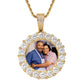 3D Circle Custom Picture Pendant