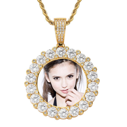 3D Circle Custom Picture Pendant