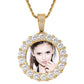 3D Circle Custom Picture Pendant