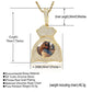 Money Bag Custom Pendant Memory Medallion Chain Necklace for Men Hip Hop Pendant