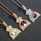 Money Bag Custom Pendant Memory Medallion Chain Necklace for Men Hip Hop Pendant