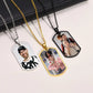 Men Personalize Engrave Name Custom The Photo of Family Pendant Necklaces