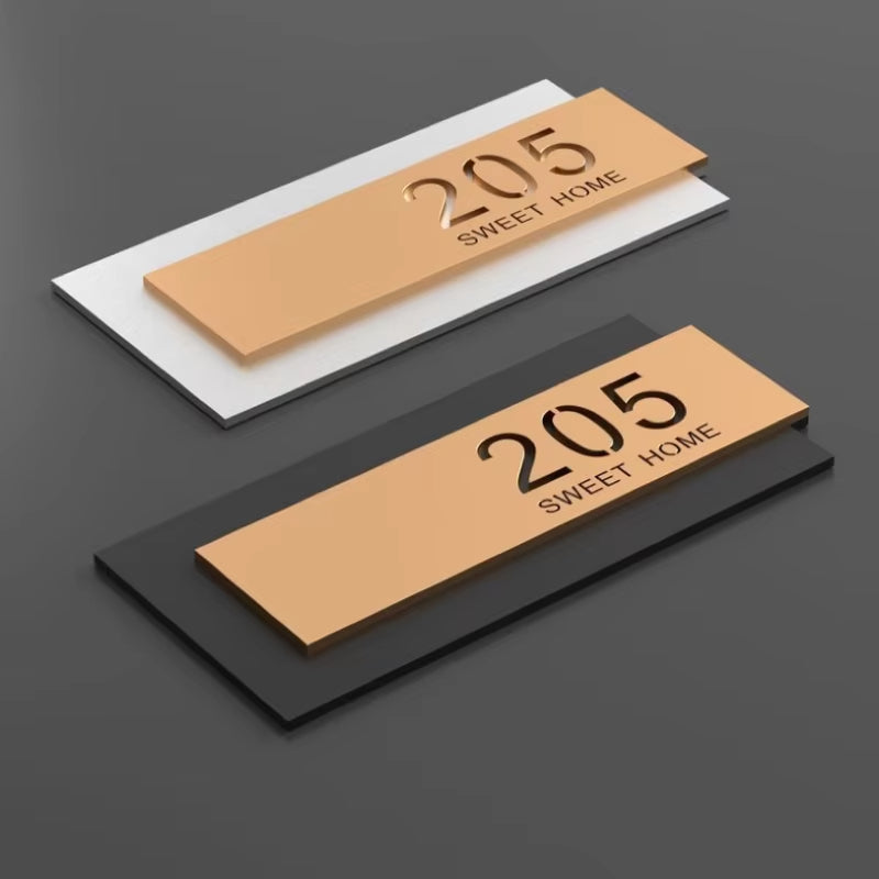 Customized 3D Cut House Number Street Address Family Name Letter for Home