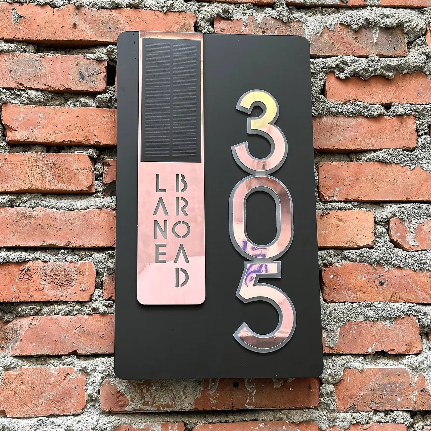 Custom Door Number Signs Modern Street Sign With LED Light & RC