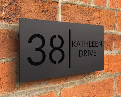 Custom 3D Floating House Number Outdoor Laser Cut Acrylic Matte Modern Door Sign