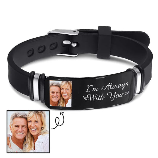 Personalized Silicone Wristband Bracelet Lovers Bracelet