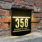 Personalized Outdoor Street Name Solar House Number Sign