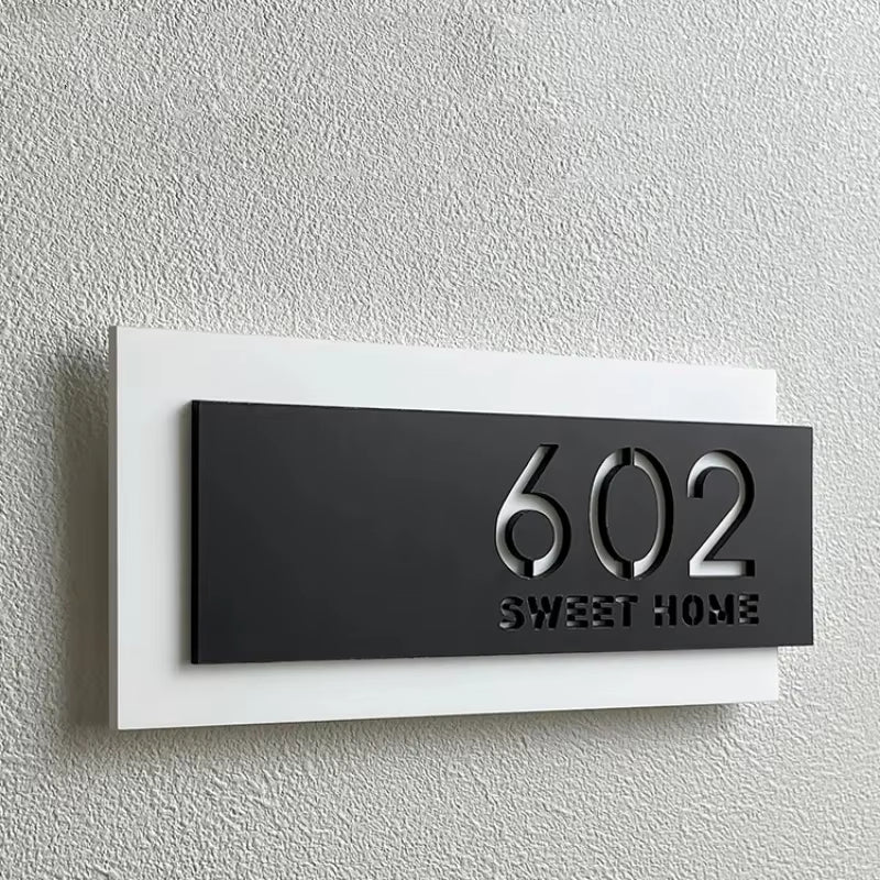 Customized 3D Cut House Number Street Address Family Name Letter for Home