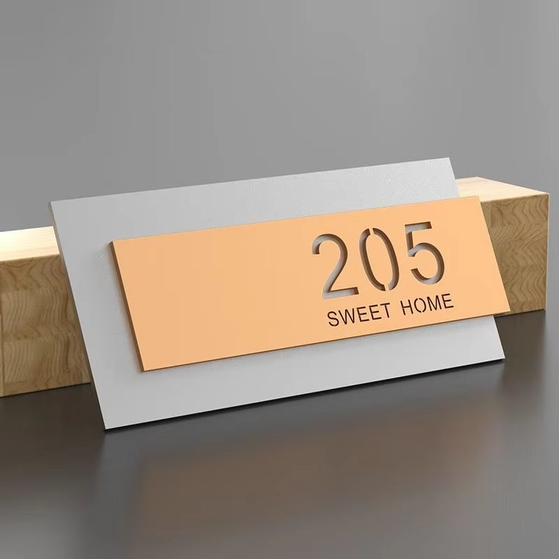 Customized 3D Cut House Number Street Address Family Name Letter for Home