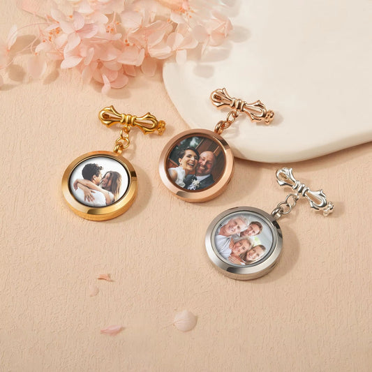 Personalized Gift for Bride Wedding Bouquet Charm Custom Photos Bridal Bouquet