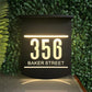 Personalized Outdoor Street Name Solar House Number Sign