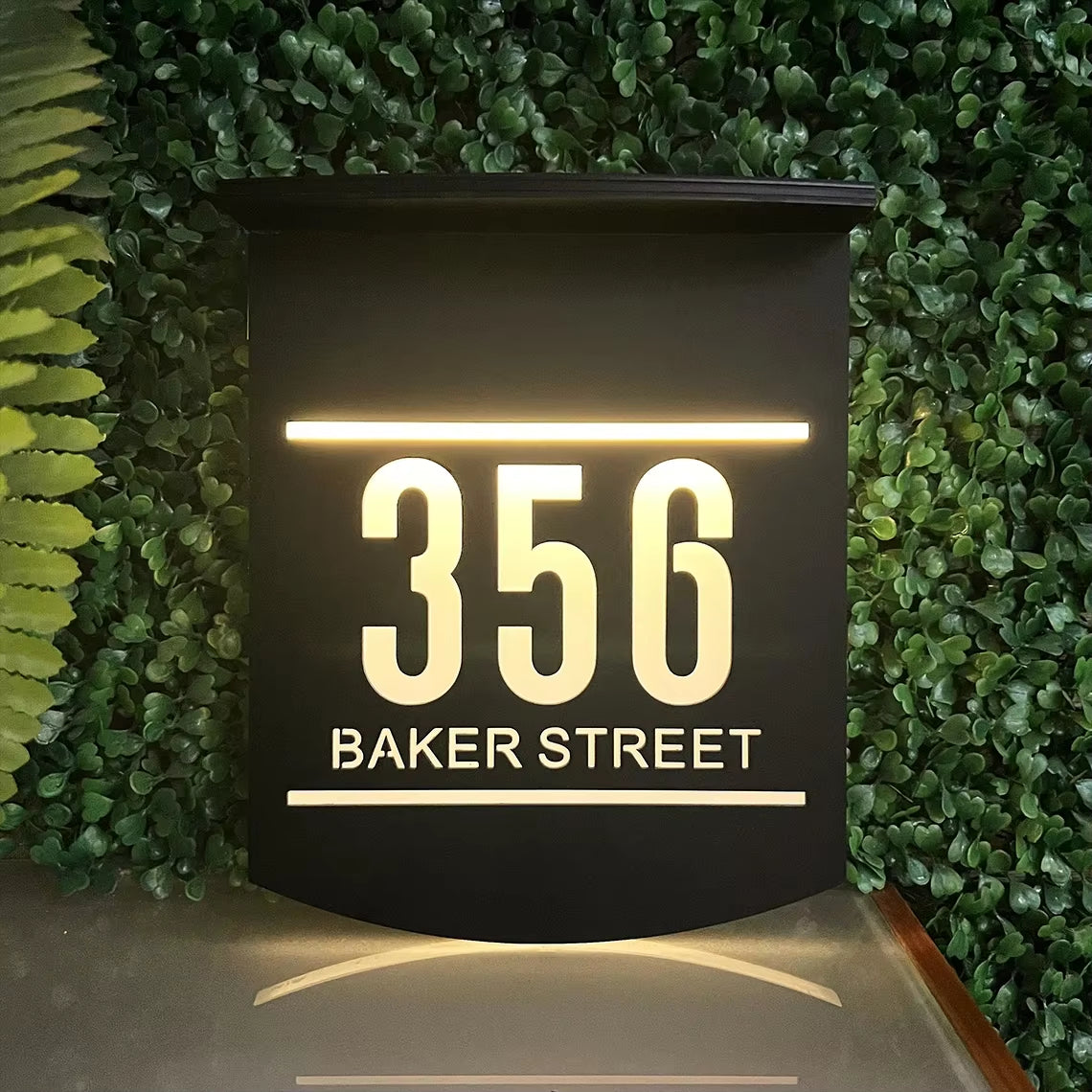 Personalized Outdoor Street Name Solar House Number Sign