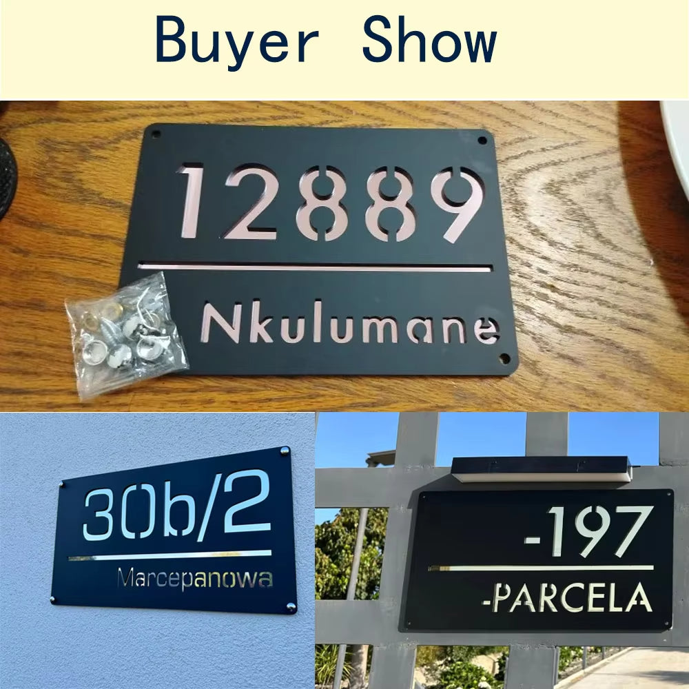Personalized Exterior House Number Sign 3D Floating Residencial House Number