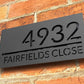Custom 3D Floating House Number Outdoor Laser Cut Acrylic Matte Modern Door Sign