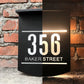 Personalized Outdoor Street Name Solar House Number Sign