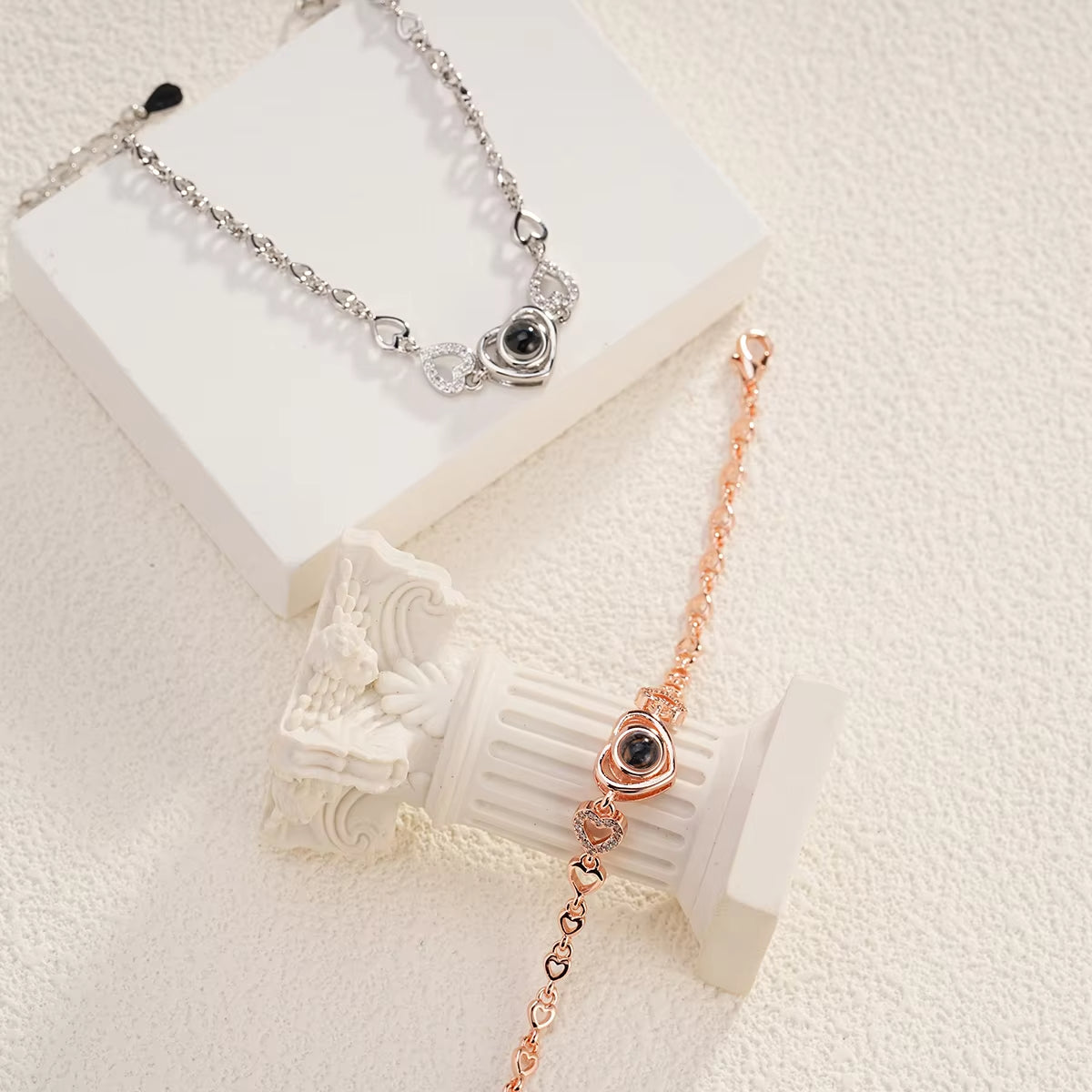 Personalized Projection Photo Bracelet-Heart Pendant