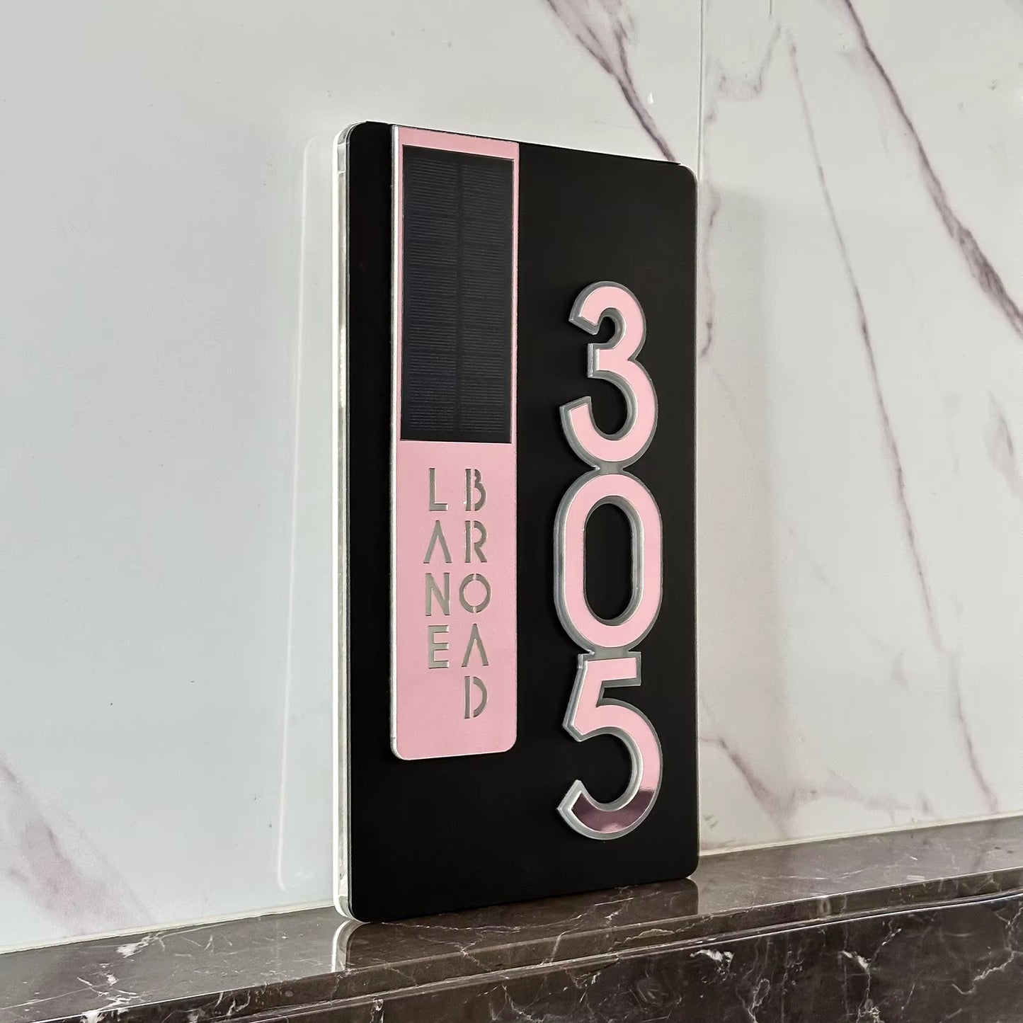 Custom Door Number Signs Modern Street Sign With LED Light & RC