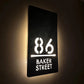 Solar Outdoor House Number 3D Laser Cut Acrylic House Name Plate Address Door Sign