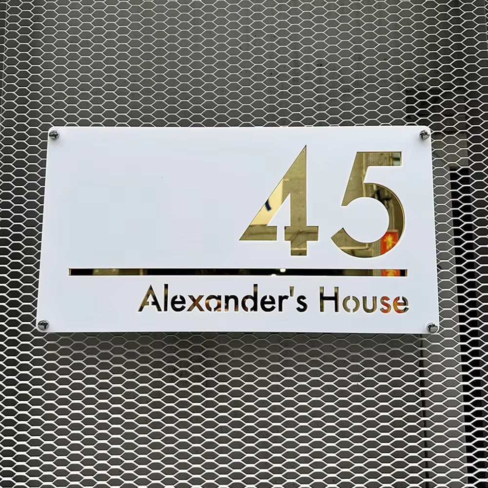 Personalized Exterior House Number Sign 3D Floating Residencial House Number