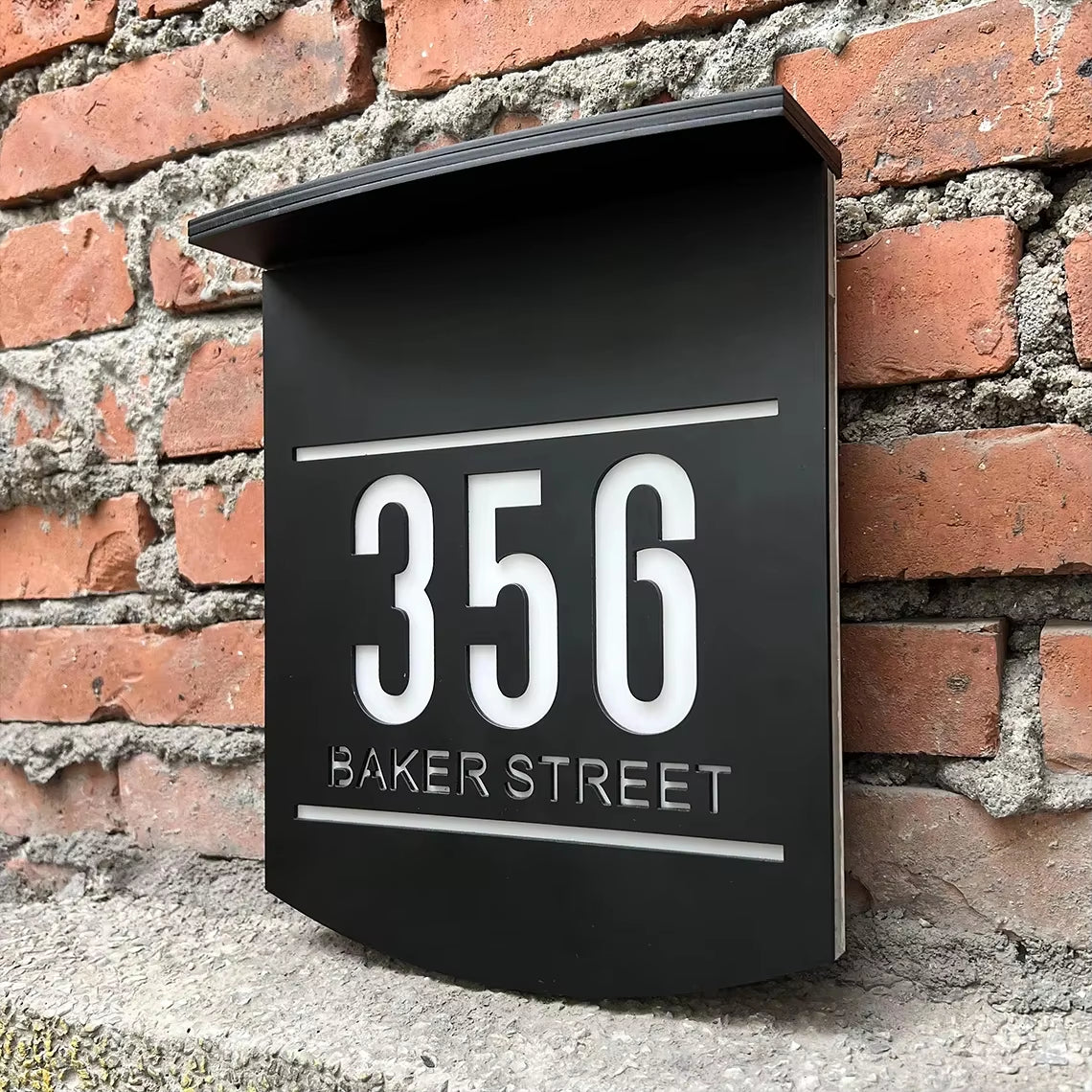 Personalized Outdoor Street Name Solar House Number Sign