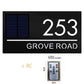 Solar Outdoor House Number 3D Laser Cut Acrylic House Name Plate Address Door Sign