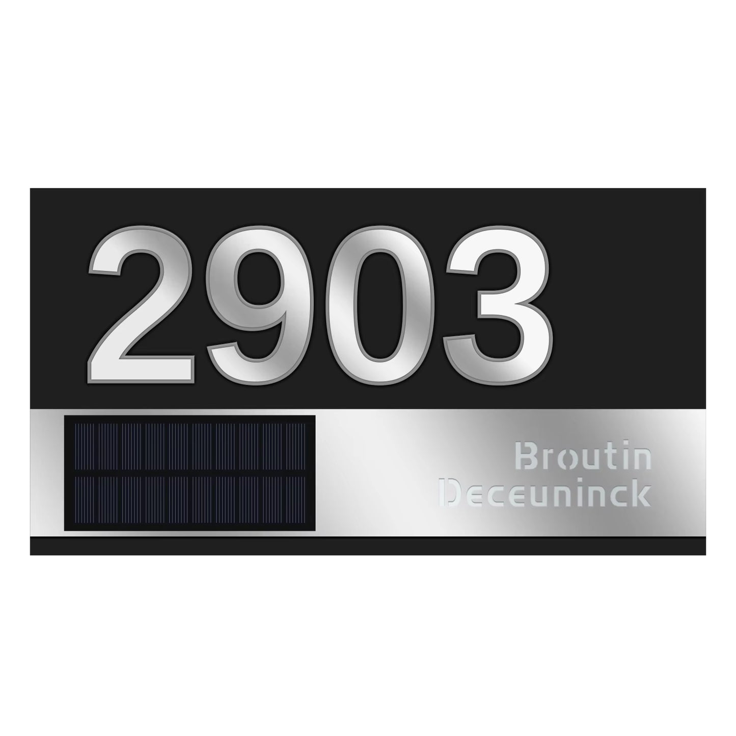 Custom Door Number Signs Modern Street Sign With LED Light & RC