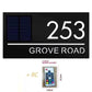Solar Outdoor House Number 3D Laser Cut Acrylic House Name Plate Address Door Sign
