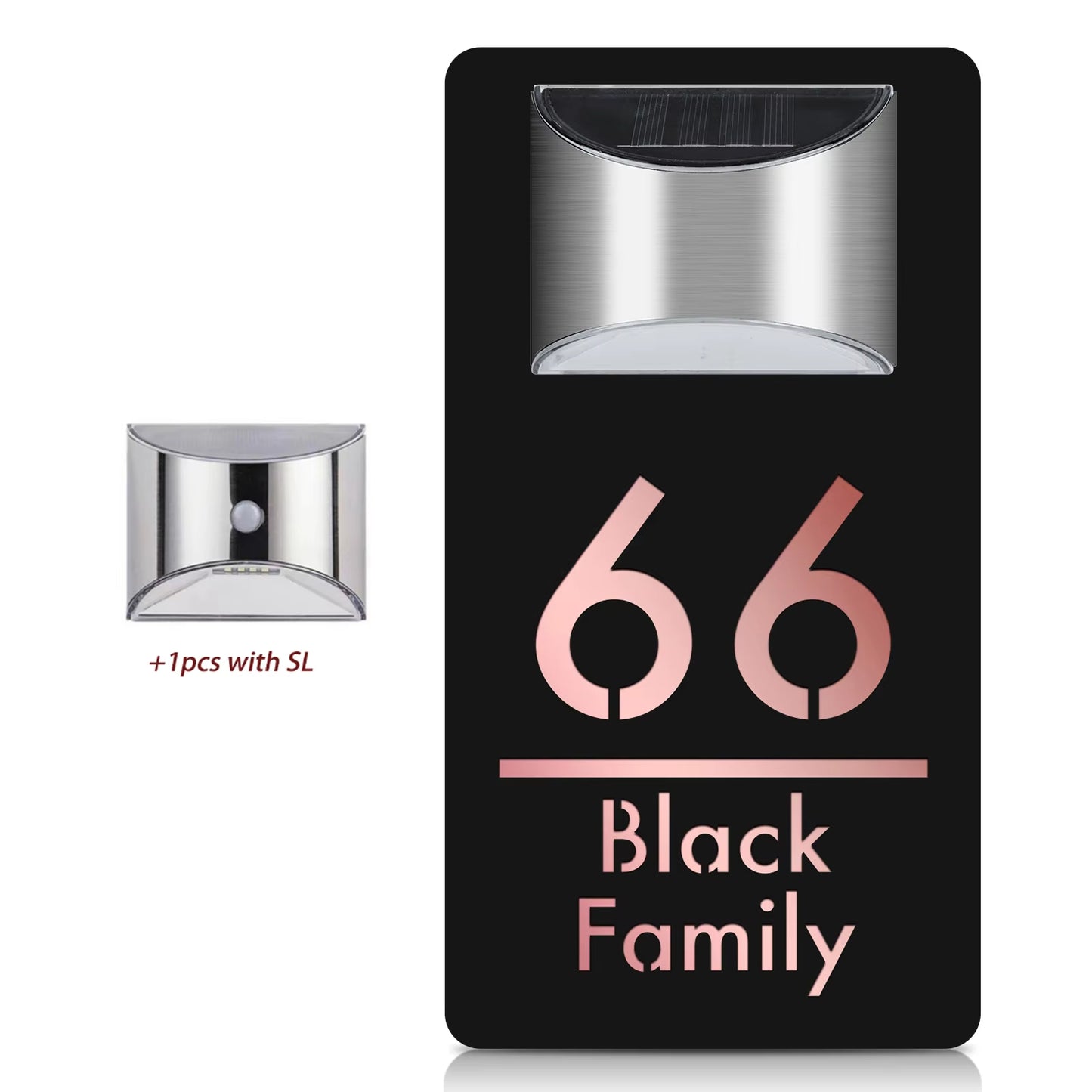 Customized Solar Exterior House Numbers With Motion Sensor Solar House Number