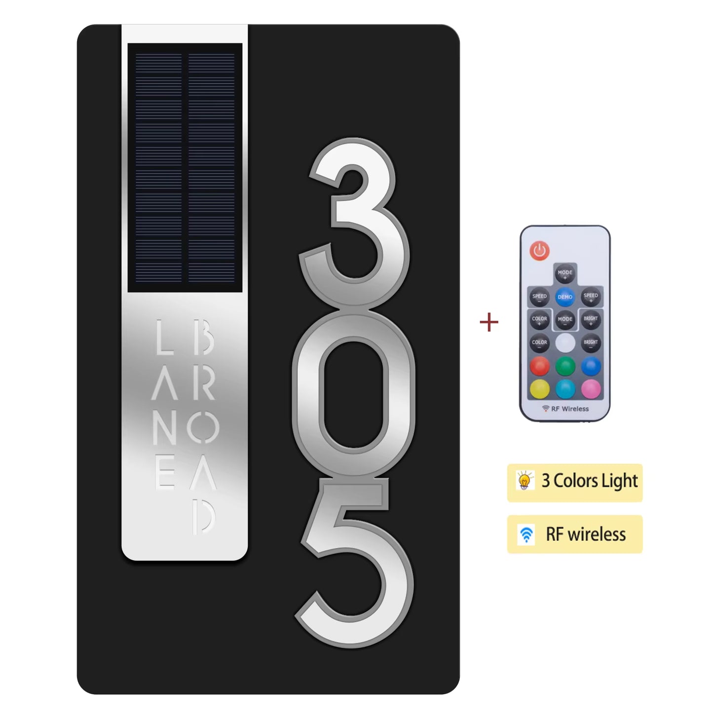 Custom Door Number Signs Modern Street Sign With LED Light & RC