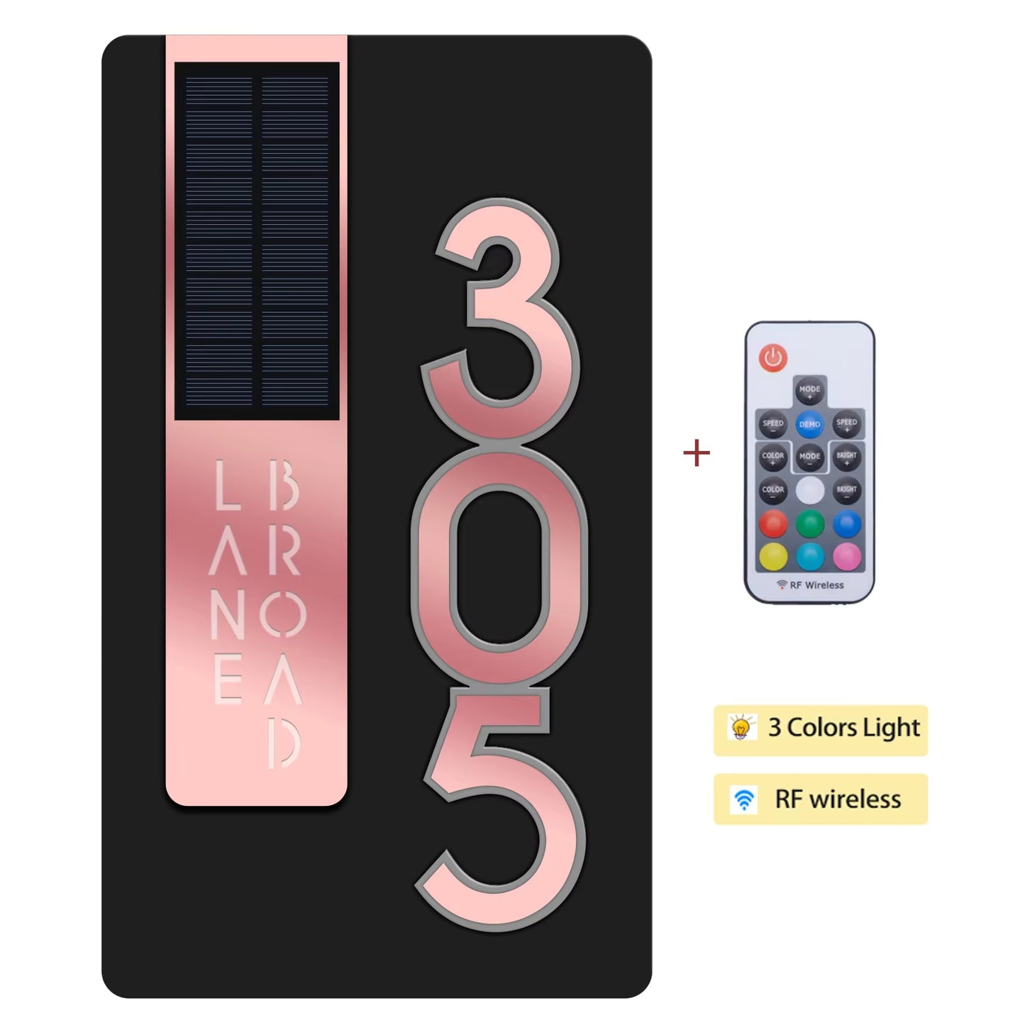 Custom Door Number Signs Modern Street Sign With LED Light & RC