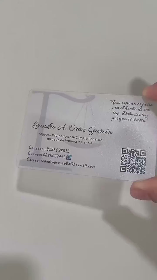 100PCS Custom Transparent PVC Business Card Colorful Printing Personalized LOGO Text Thank You Card Free DESIGN 0.38mm