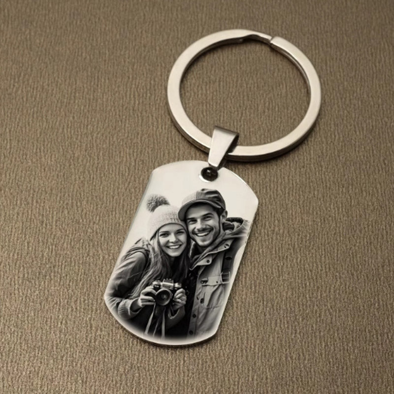 Personalized Keychain Best Dad Ever Gifts Custom Photo Name Keychain Father Boyfriend Husband Gifts