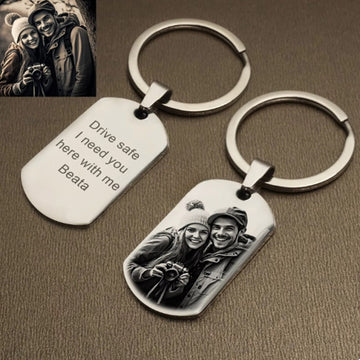 Personalized Keychain Best Dad Ever Gifts Custom Photo Name Keychain Father Boyfriend Husband Gifts