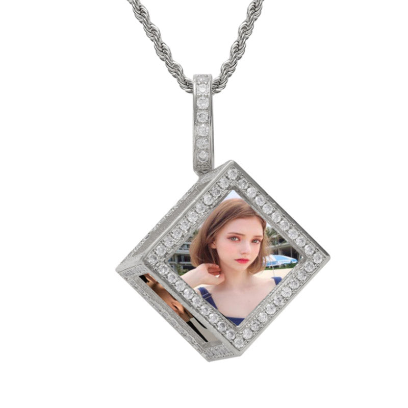 Hip Hop Charms Pendant For Necklace Men Iced Out Crystal Picture Pendant