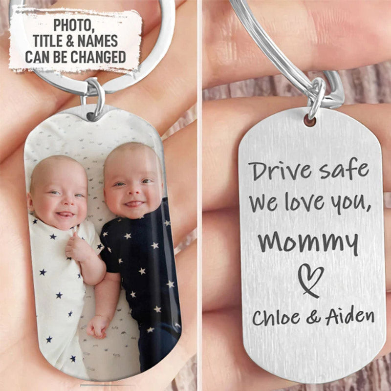 Drive Safe I Love You, Personalized Keychain, Gifts For Him, Custom Photo