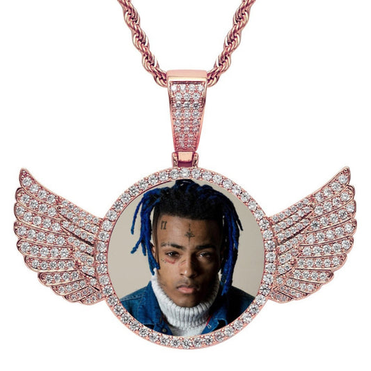 Gold Plated Black Lives Matter Wings Pendant Necklace for Men Women