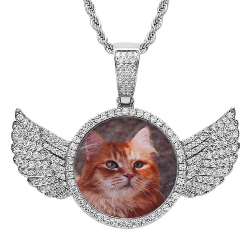 Gold Plated Black Lives Matter Wings Pendant Necklace for Men Women